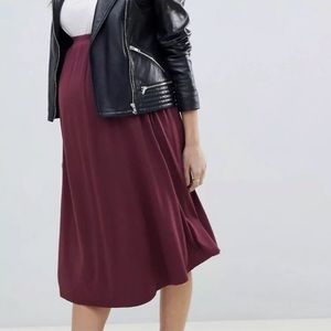 ASOS burgundy skirt
